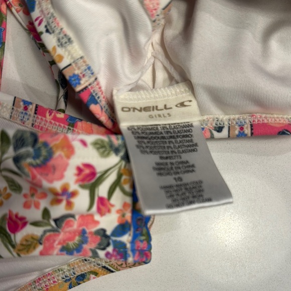 Girls Floral Striped Bikini Set - Picture 4 of 4